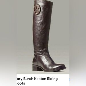 Tory Burch Keaton Riding Boot - Dark Brown Size 8.5 M